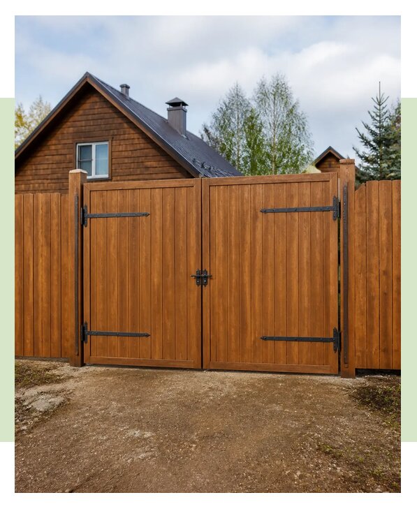 Деревянный забор с воротами в Кызыле по цене от 7104 р. | ЗаборЭксеперт-Кзл